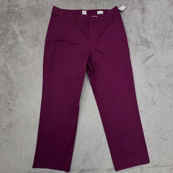 GAP Pants - Gap NWT Slim Ankle Khaki Women's Size 14‎ (W34in x 26in.) Dark Raspberry